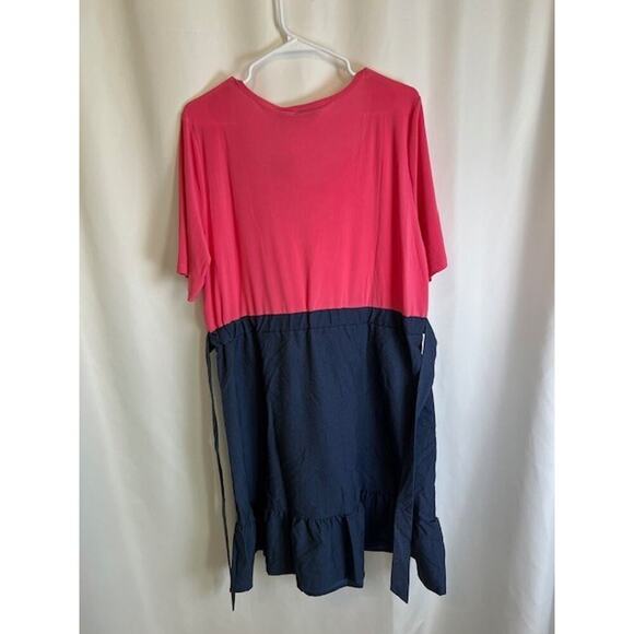 Nina Leonard Womens Spring Rose/Blue Burgundy Miracle Matte Jersey Dress XL - Picture 3 of 7